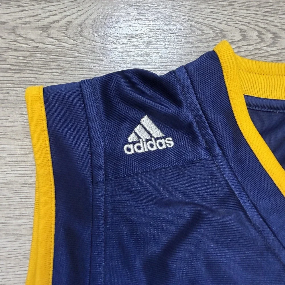 Vintage Adidas Basketball Jersey Mens Medium Blue Yellow Stitched #1